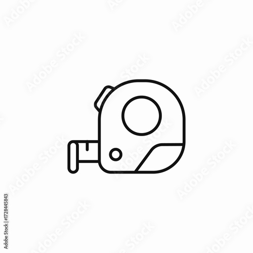 measuring tape tool icon sign vector