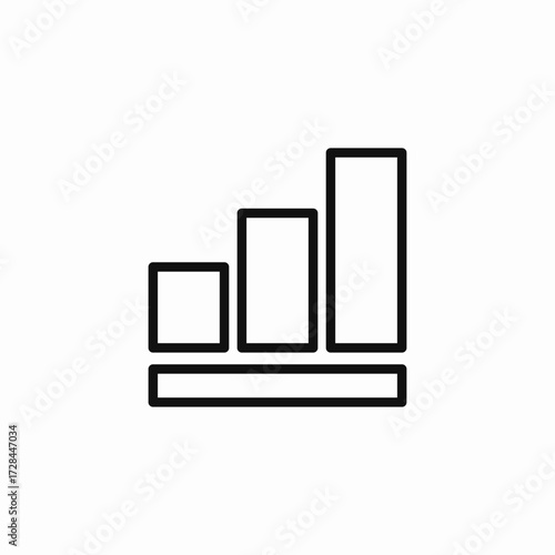 simple bar chart icon sign vector