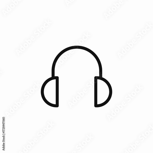 simple headphones icon sign vector