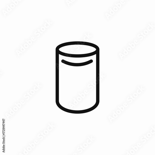 tall empty cylinder icon sign vector