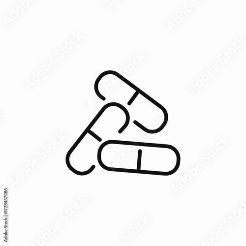 three pills icon icon sign vector