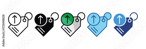 Price Tag Up  Icon Element For Design