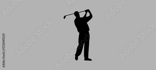 Golf hit sweeping driver after hitting golf ball down the fairway.