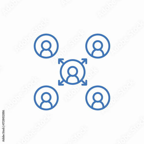 influence group icon sign vector