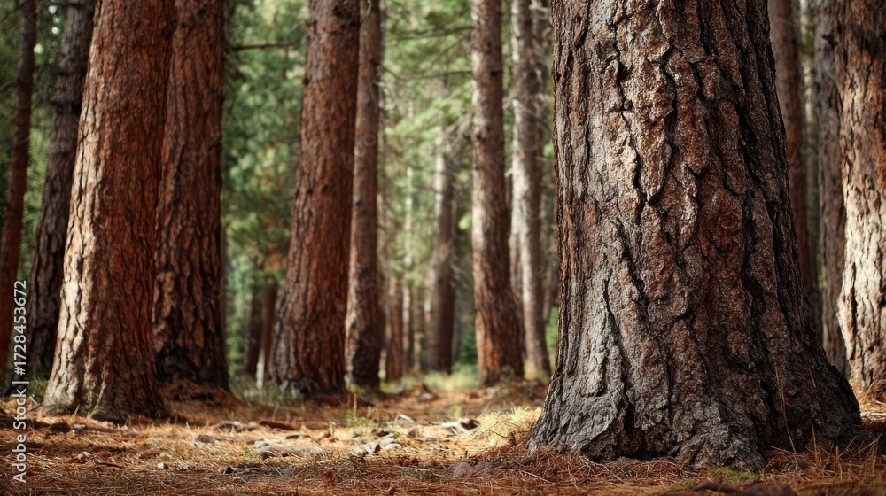 Obraz premium Forest trees trunks detail