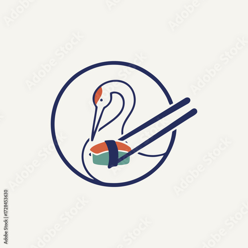 Luxury Contemporary Sushi Restaurant Logo Stylish Japanese Food Branding Vector Graphic Clean Icon Symbol Design for Upscale Restaurant Dining Brand Hospitality and Culinary Business