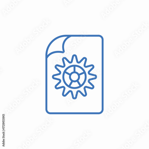 page settings icon sign vector