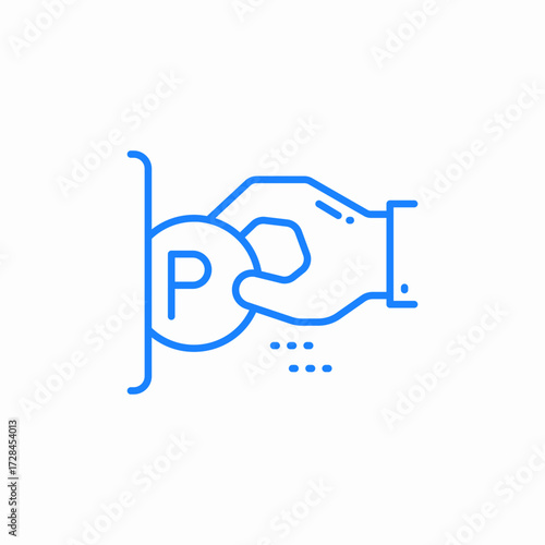 parking fee icon sign vector