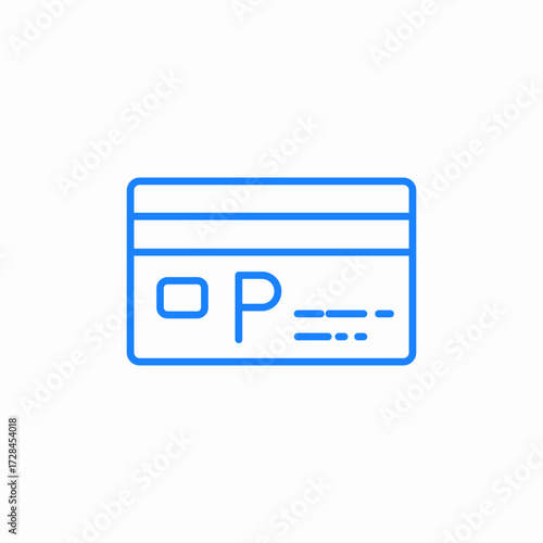 parking card icon sign vector