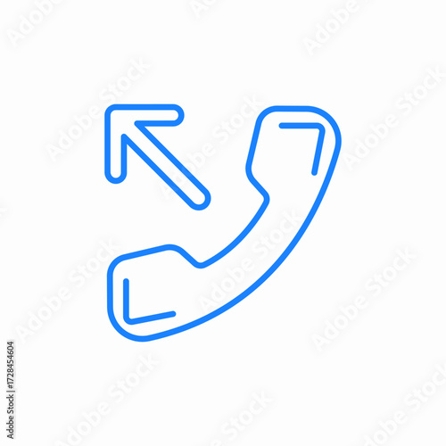 phone call outgoing icon sign vector