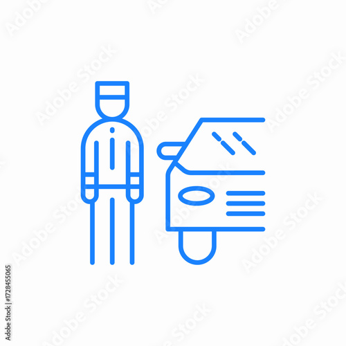 police car icon sign vector