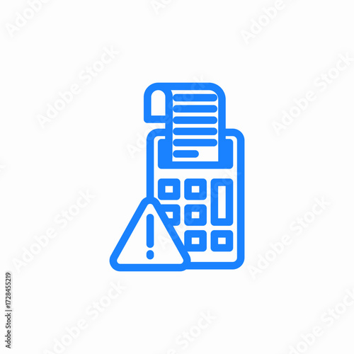 pos machine alert icon sign vector