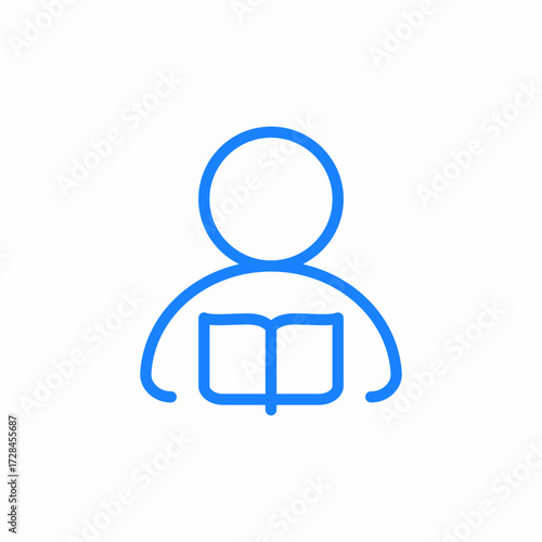 reader-book man icon sign vector
