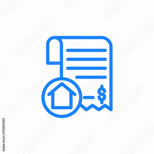 renting bill icon sign vector