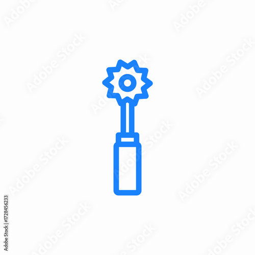 roller cutter icon sign vector