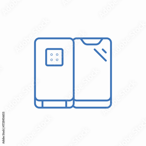 smart phone flipped icon sign vector