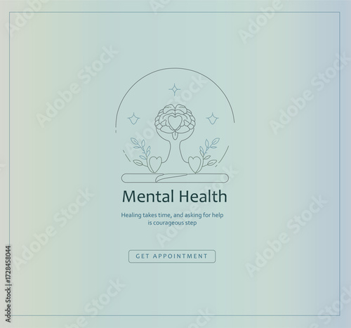 Minimal Wellness and Self‑Care Line Art Vector Template – Healing Journey, Psychology Tips, Mindfulness Posts, Mood Trackers, Planner Pages