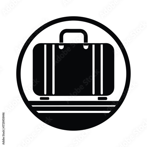 Lost Baggage Claim Airport Icon Graphic