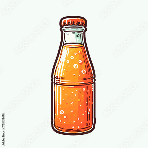 Bottle of orange soda