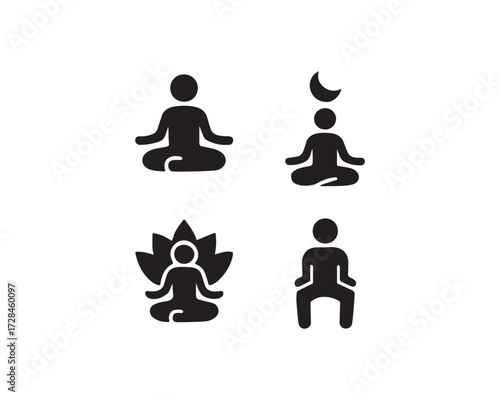 Meditation icon vector design illustration.
