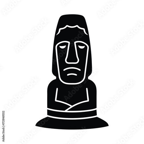 Moai Statue Easter Island Monument Icon Art