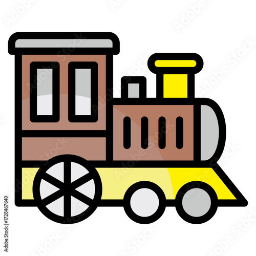 Locomotive  Icon Element For Design