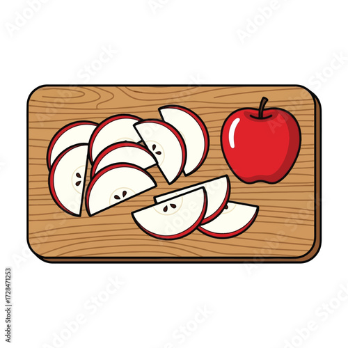 apple pie slice vector illustration