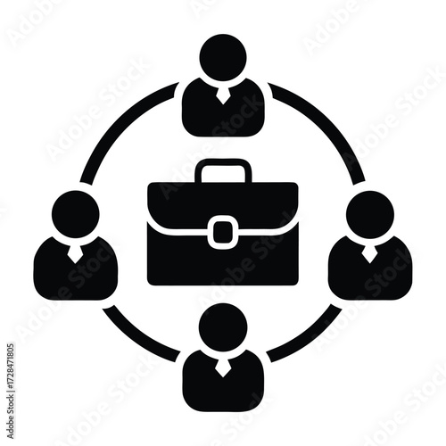 Business Team Icon – Partnership and Collaboration Symbol