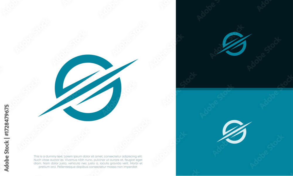 Obraz premium Innovative high tech logo template. Smart computer. machine learning. Technology Logo.