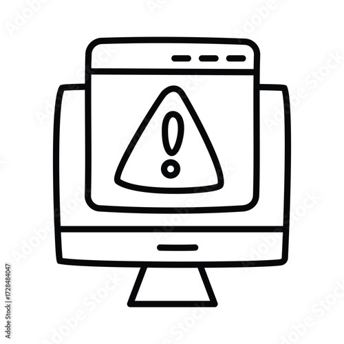 Website Alert  Doodle icon EPS 10 File
