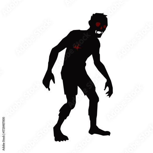 Zombie Silhouette Vector Monster Halloween
