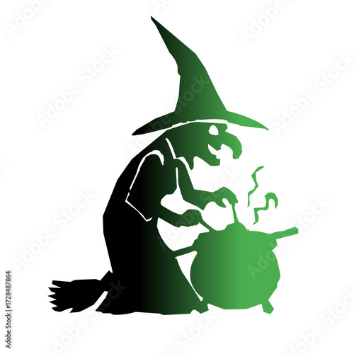 Witch Silhouette Vector Monster Halloween
