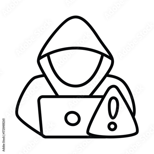 Hacker Attack  Doodle icon EPS 10 File