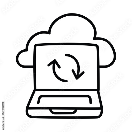 Data Sync Doodle icon EPS 10 File