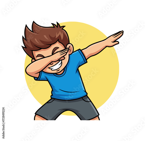 Boy doing a dance pose