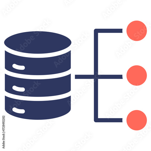 Data Flow glyph color icon