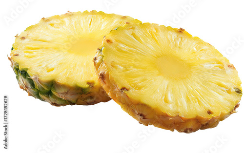 Two slices of pineapple
