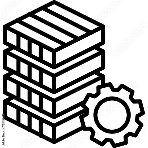 Isometric Data line icon
