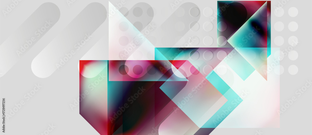 custom made wallpaper toronto digitalAbstract geometric composition. Overlapping shapes, gradients, translucent elements create modern visual effect. Minimalist design.