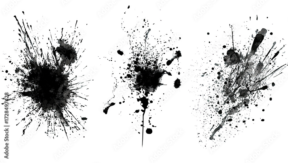 Obraz premium Abstract digital splatter patterns