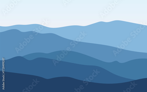山並みの風景のイラスト