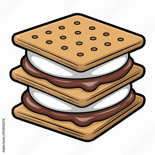 Stack of delicious sweet pancakes and cookies on a white plate is a perfect breakfast meal or dessert snack