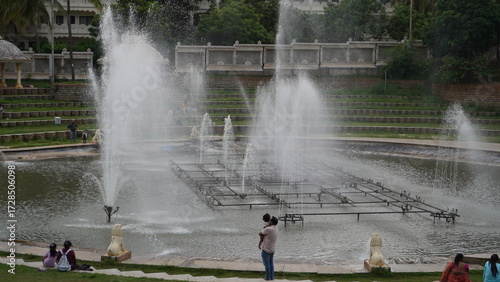 water fountain in the park