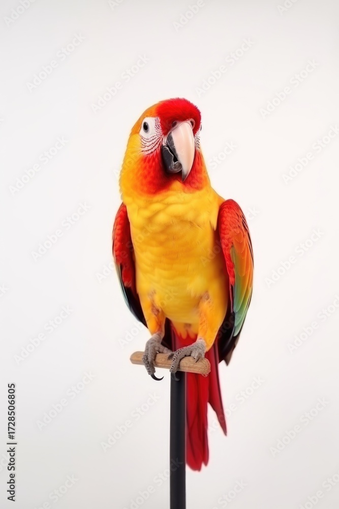 Fototapeta premium Cute parrot on a perch