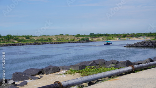 Boating near beach