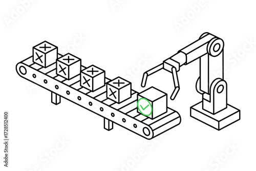Automated Arm Manipulating Objects on Conveyor Belt