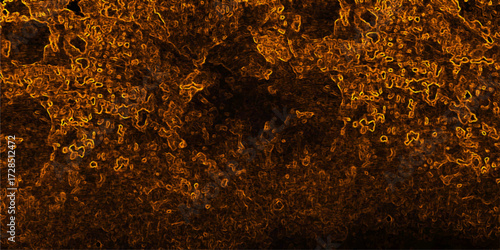 Fiery Abstract Texture Background with Glowing Orange and Yellow Organic Patterns and Dark Shadows vector