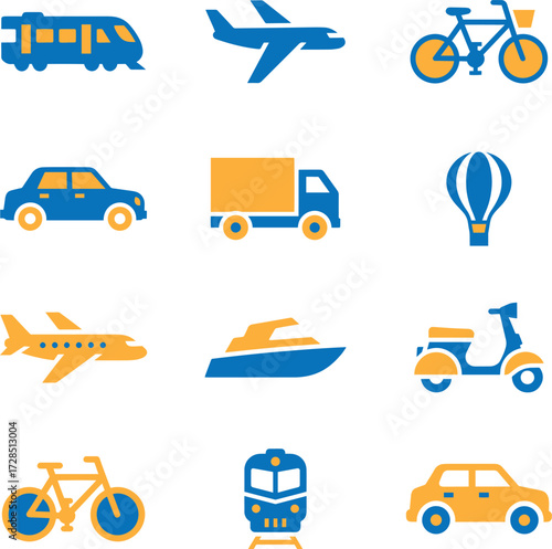 Dualtone Transportation Icon Set