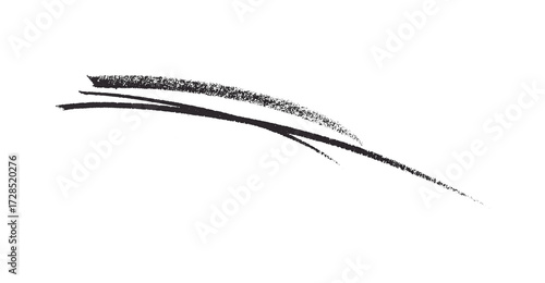 Hand drawn black pencil lines, circles, stripes and squiggly lines on transparent background.