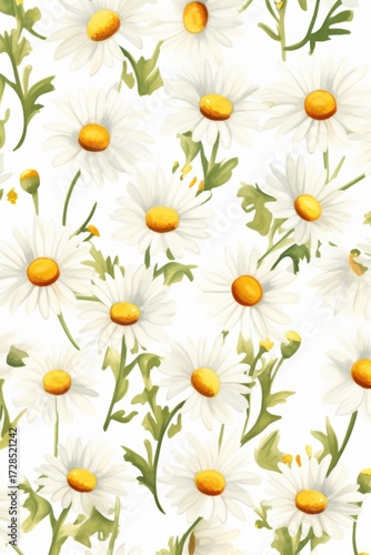 Pattern of flowers on light background